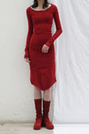 Marc Le Bihan long sleeve Stretch Dress 21911 red